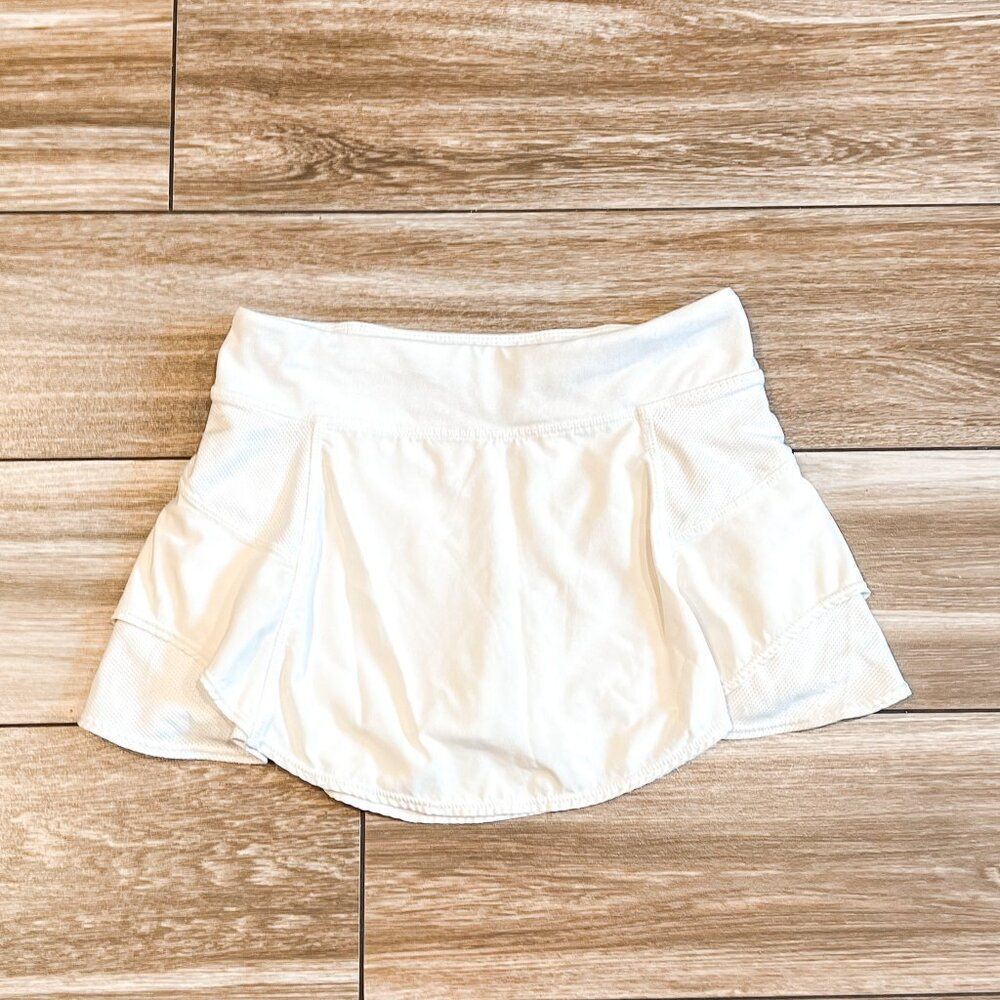 Athleta Girl White Tennis Serve Skort Size Medium 8-10